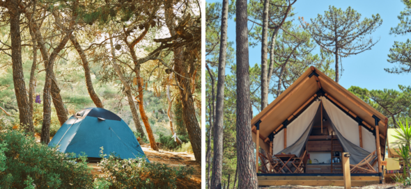 difference between camping and glamping