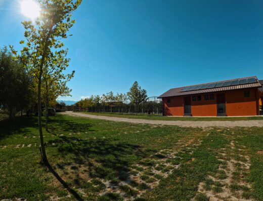 A house with solar panels on the roof.