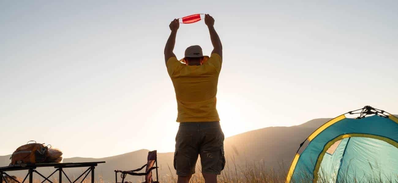 covid pandemic social distancing book camping